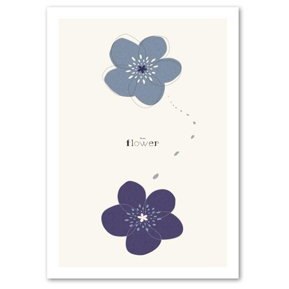 インテリアアートアートポスター 北欧スタイル A3サイズ 『Flower B』 花,植物 おしゃれ ...