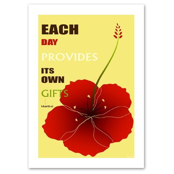 インテリアアートポスター A3サイズ 『Red star』 おしゃれ 花,植物 Interior A...