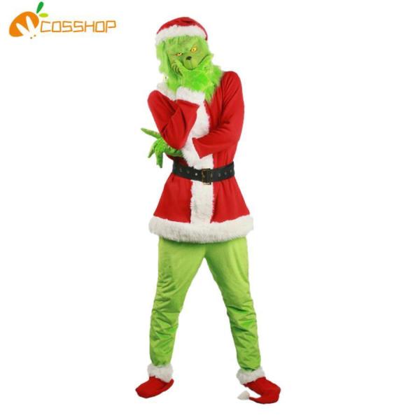 The Green Grinch グリンチグリーン サンタクロースのグリンチ クリスマスマスク コス...