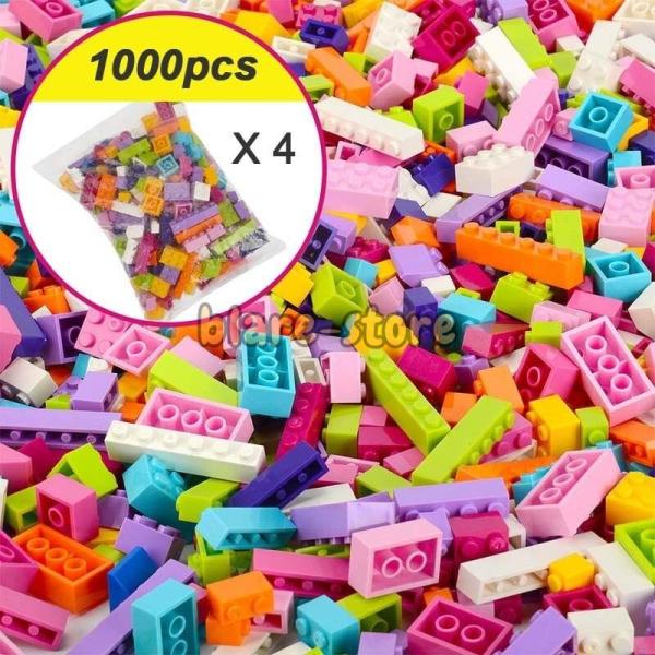 レゴ互換ブロック 1000ピース ルンルンキャンディーカラー シンプルな形 約8種類 男の子 女の子...