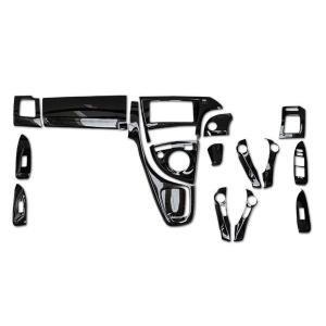 プリウス ZVW30系 3D インテリアパネル 19P 黒木目調 内装 パーツ 075