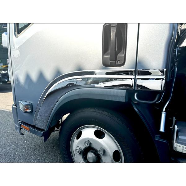 いすゞ 07 エルフ ハイキャブ/ワイドキャブ用 メッキ フェンダーパネル 左右セット