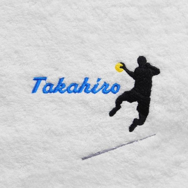 ハンドボールをこよなく愛する方へ　お名前刺繍入り今治フェイスタオル　誕生日　卒部　記念品