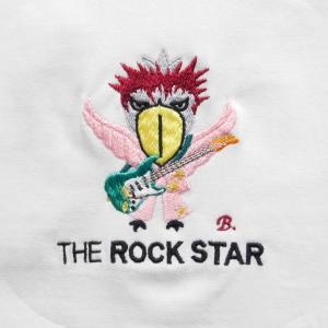 THE ROCK STAR　ハシビロコウの刺繍入りオリジナルTシャツ　6.2オンス　男女兼用　誕生日プレゼント　お揃い｜blatt-shisyu