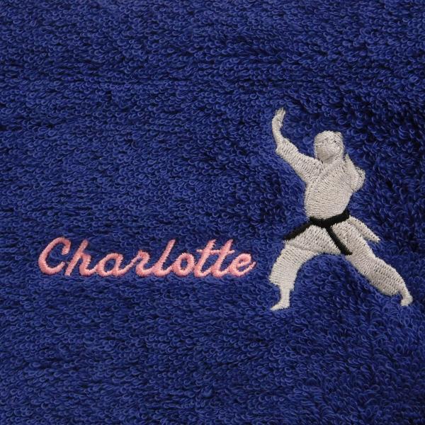 空手 女子 名入れ刺繍 今治フェイスタオル 記念品 卒業 卒部 入部 チーム  誕生日 プレゼント ...