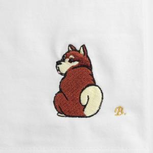 柴犬の可愛い刺繍入りＴシャツ　6.2オンス　プレゼント　お揃い　個性的｜blatt-shisyu