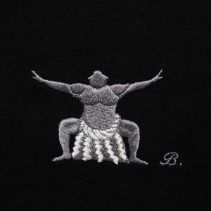 相撲をこよなく愛する方へ　力士の刺繍入りTシャツ　男女兼用　6.2オンス｜blatt-shisyu