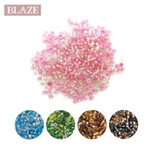 丸大ビーズ 銀引きミックス 12g 約3mm シードビーズ ガラスビーズ グラスビーズ アクセサリー パーツ 手芸 ハンドメイド 材料 ビーズ手芸 糸通し