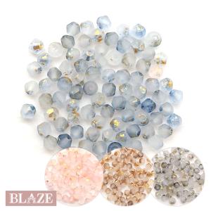 ガラスビーズ 4mm フロスト ソロバンカット 手芸 材料 アクセサリーパーツ ピアス イヤリング ネックレス ブレスレット マット ゴールド BLAZE