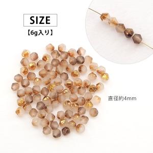 ガラスビーズ 4mm フロスト ソロバンカット...の詳細画像3