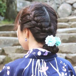 浴衣 髪飾り フラワー ヘアゴム キュート 2...の詳細画像2