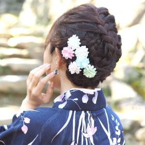 髪飾り フラワー Uピン Wカラー 2個セット...の詳細画像2