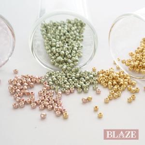 ガラス製 シードビーズ 丸大 メタルカラー 約3mm BLAZE ハンドメイド クラフト 手芸 手作り 材料｜blaze-japan