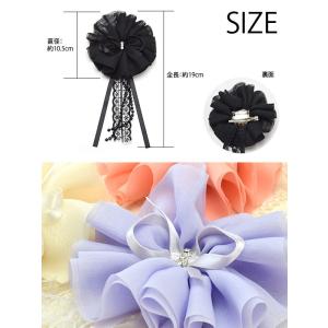 コサージュ シフォン レース付き アクセサリー...の詳細画像3