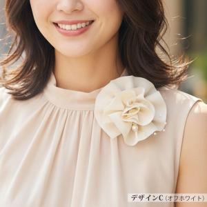 コサージュ シフォン フラワー 直径9cm キ...の詳細画像4