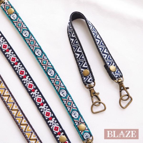 持ち手 ネイティブ柄 BLAZE ハンドメイド クラフト 手芸 付け替え ベルト バッグ ストラップ...