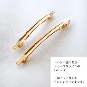 2個入り ヘア金具 バレッタ細 BLAZE ヘ...の詳細画像3