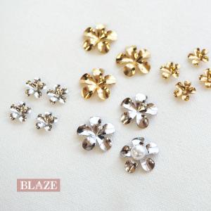 BLAZE パール ＆ ビジュー カボション 2個 セット ハンドメイド