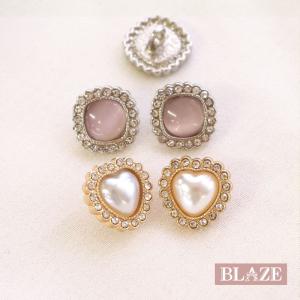BLAZE パール ＆ ビジュー カボション 2個 セット ハンドメイド 商用