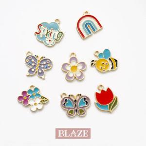 BLAZE カン付き ビーズ チャーム クラック2個セット アクセサリー
