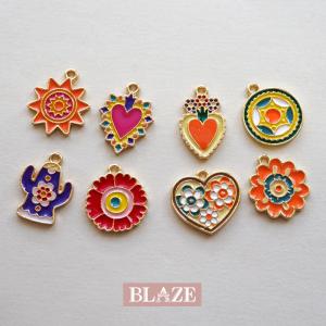 BLAZE カン付き ビーズ チャーム クラック2個セット アクセサリー