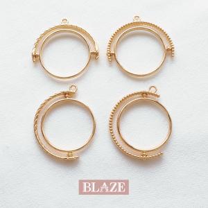 回転空枠 スタンダード BLAZE ハンドメイド クラフト 手芸 手作り アクセサリーパーツ 商用利用可能 カン付き 素材 メタルチャーム キーホルダー チャーム