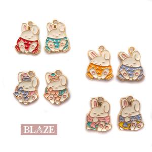 BLAZE 2個入り 樹脂 チャーム マーブル 猫 ネコ パーツ キーホルダー