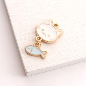 エポ チャーム 猫 と ゆらゆら 魚 ねこ カ...の詳細画像4