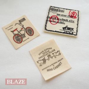 BLAZE 【2枚入り】ハンドメイド用 プリント 折りタグ マリン フラワー