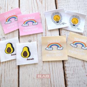 BLAZE タグ ハンドメイド用 2枚セット DESTROY 織りタグ 織りネーム