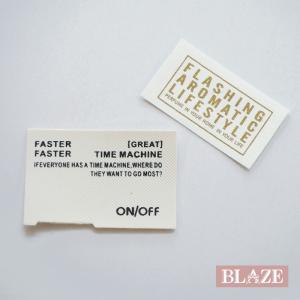 2枚入り ハンドメイド用 プリント タグ シンプル 英字 ホワイト ゴールド BLAZE ハンドメイド クラフト 手芸 パーツ 文字 入園 商用利用可能 小物