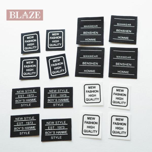 4枚入り ハンドメイド用 タグ プリント モノクロ 英字 ミニ 商用利用可能 シンプル モノトーン ...