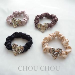 BLAZE 2個入り シュシュ オーガンジー フラワー 2本 セット 花