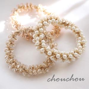 しゃこぷ様 ズパじゃら☆シュシュ☆ハンドメイド☆ビーズ ヘアゴム じゃらじゃら ハンドメイド☆ズパじゃら☆ビーズ ヘアゴム