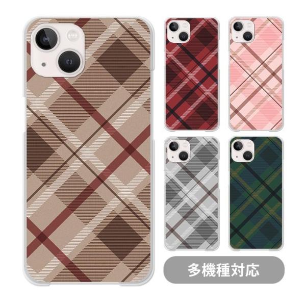 スマホケース クリアケース ハードケース 透明 チェック タータンチェック柄 iphone17 ip...