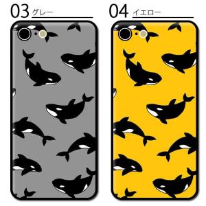 スマホケース ミラー鏡面 ラウンド シャチ 海...の詳細画像2