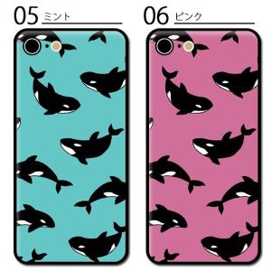 スマホケース ミラー鏡面 ラウンド シャチ 海...の詳細画像3