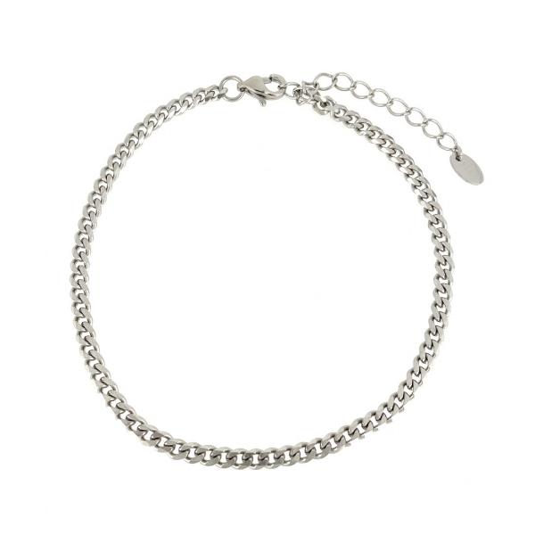 アンクレット(L) チェーン ステンレス 金属アレルギー シルバー ジュエリー アクセサリー シンプ...