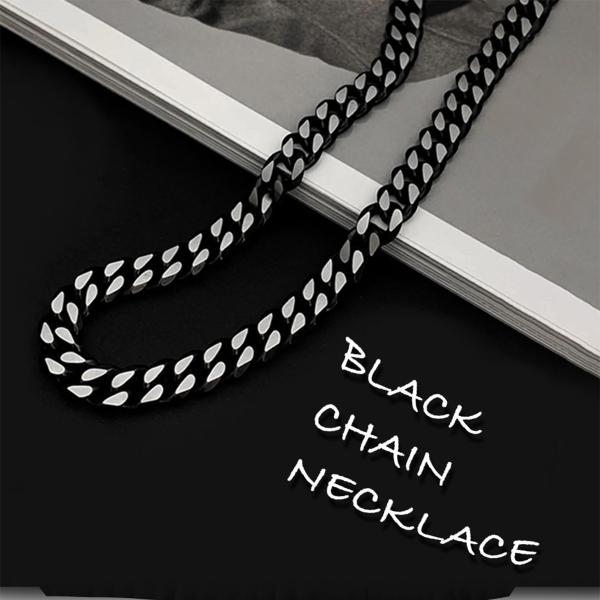 ブラックチェーンネックレス【ステンレス ネックレス メンズ BLESS ブレス】送料無料