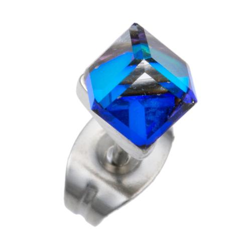 スワロフスキーキューブピアス(片耳用)【ステンレス ピアス メンズ レディース BLESS ブレス】