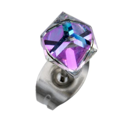 スワロフスキーキューブピアス(片耳用)【ステンレス ピアス メンズ レディース BLESS ブレス】