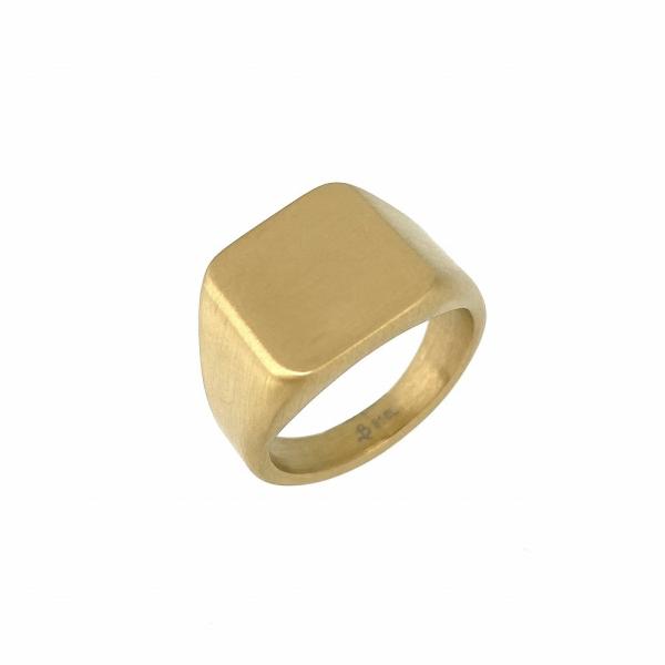 シグネットリング 指輪 ステンレス 金属アレルギー ゴールド アクセサリー ジュエリー メンズ レデ...