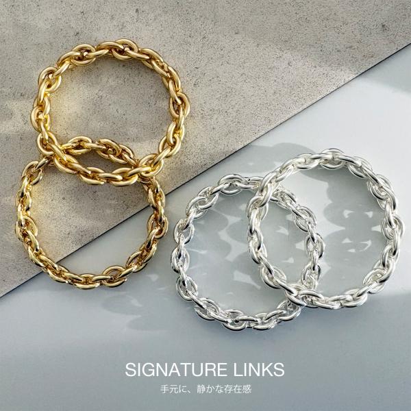 ボールドチェーン エラスティックブレスレット(フリーサイズ)【ブレスレット メンズ レディース BL...