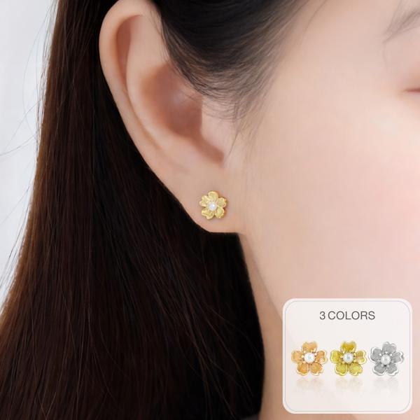 サクラブロッサムピアス(両耳用)【ステンレス ピアス レディース BLESS ブレス】 送料無料