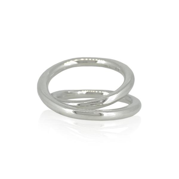 ダブルラインリング メンズ レディース 指輪 ジュエリー アクセサリー シルバー ユニセックス プレ...