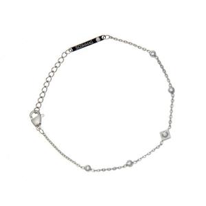 ストーンブレスレット レディース スワロフスキージルコニア ステンレス 金属アレルギー シルバー ア...