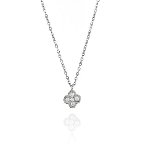 4クローバーネックレス ステンレス/ネックレス/レディース/Petit Collection/プチコ...