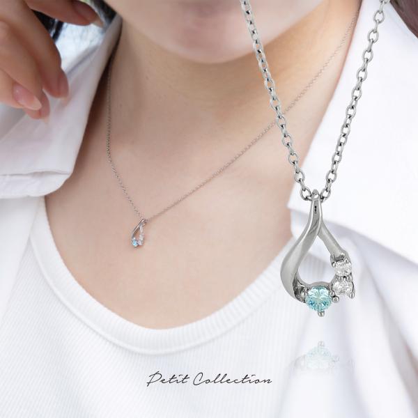 アクアドロップネックレス【ステンレス ネックレス レディース Petit Collection プチ...