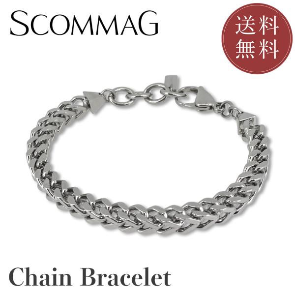 チェーンブレスレット(L)【ステンレス ブレスレット メンズ レディース SCOMMAG エスカマジ...
