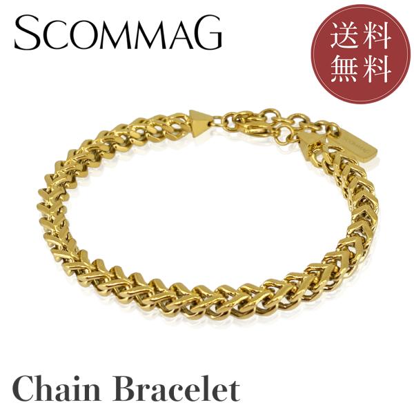 チェーンブレスレット(L)【ステンレス ブレスレット メンズ レディース SCOMMAG エスカマジ...